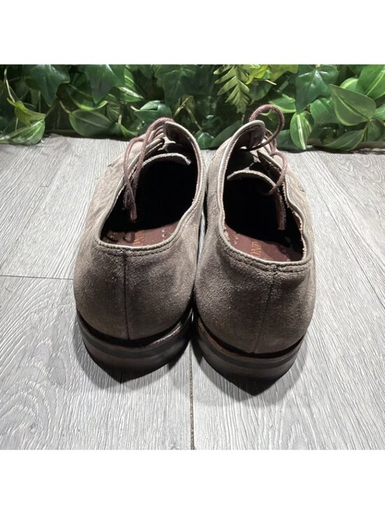 Allen Edmonds Port Washington Nomad Buck Derby Gray Suede Dress Shoes 10.5 D main image 5